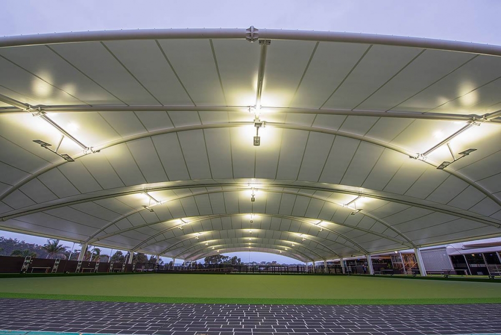 high quality LED lighting installed at the bowls club