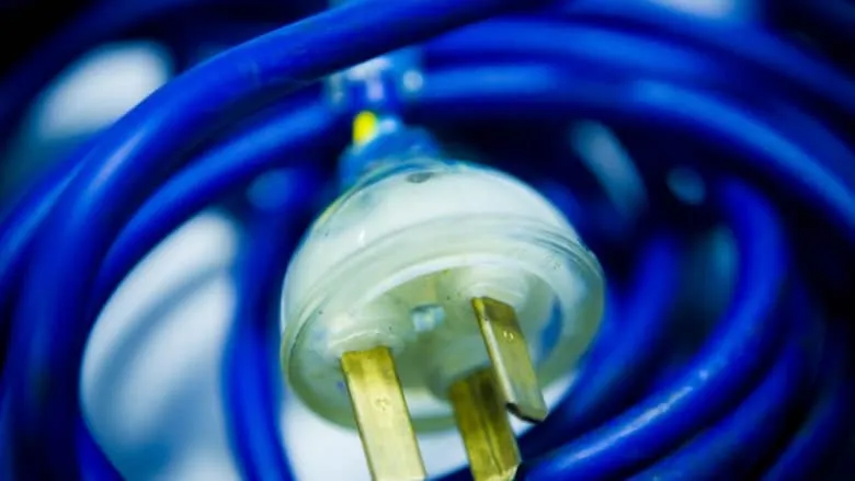 Close-up of an electrical plug