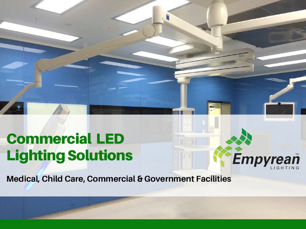 Cover of the Empyrean commercial facilities LED lighting solutions brochure