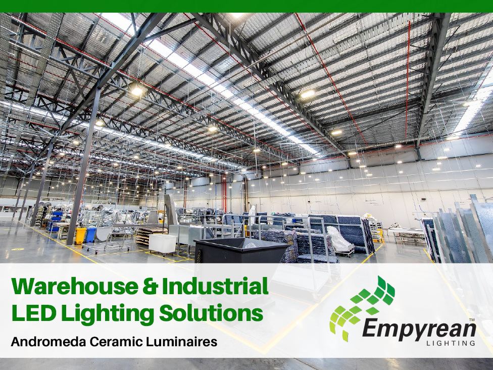 Cover of the Empyrean warehouse LED lighting solutions brochure