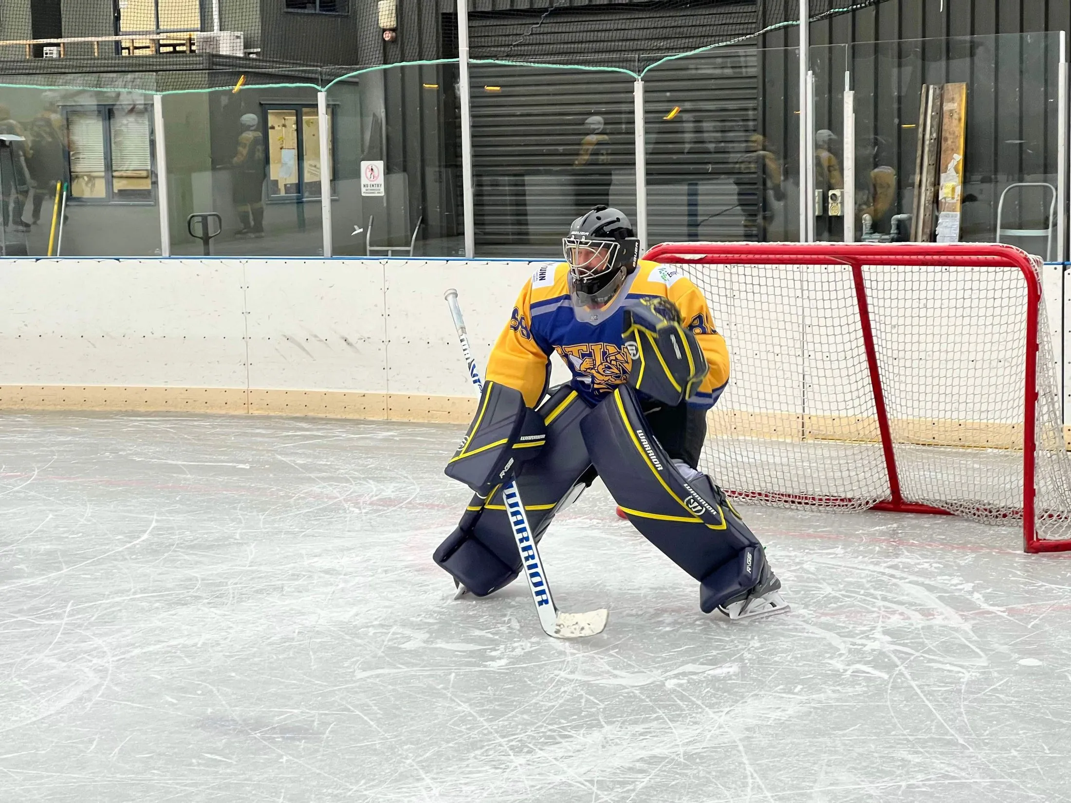 Sunshine Coast Sting players on the ice during a game